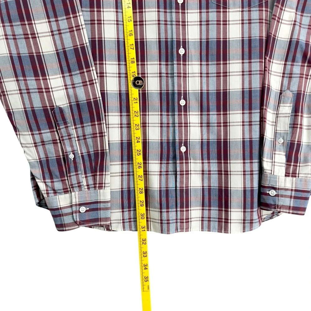 J. Crew Mens XL Button Down Long Sleeve Plaid‎ Shirt Dress Casual
